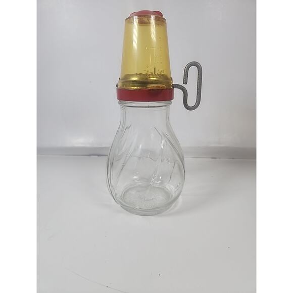 Vintage Federal Tool Corp Glass Chicago Nut Chopper Grinder w/ measure Cup - Picture 1 of 6